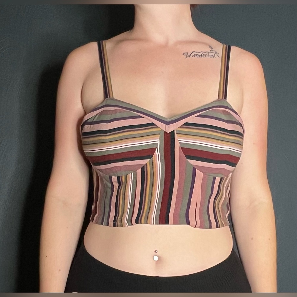 Striped Cropped Bustier